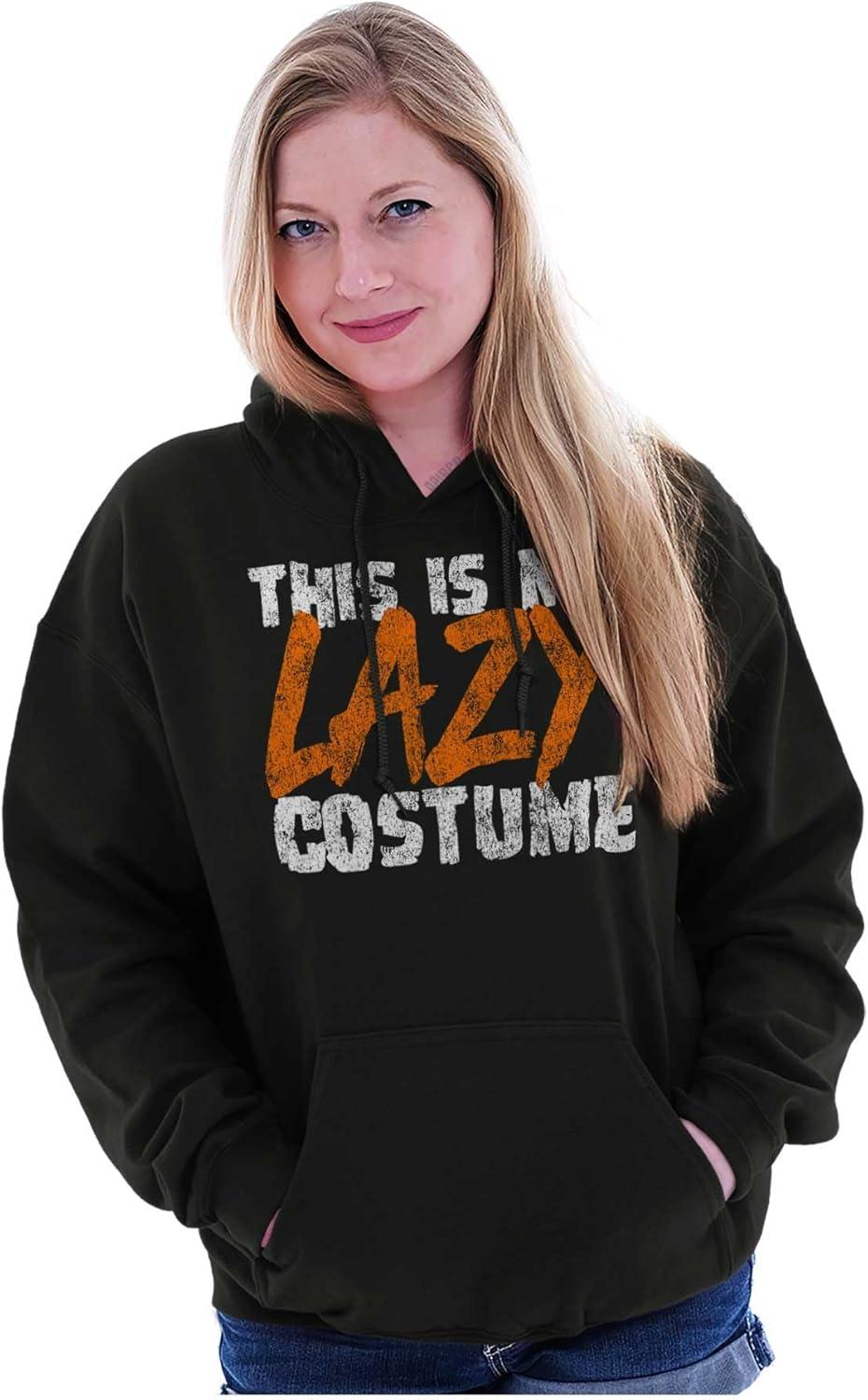 imageBrisco Brands This Is My Lazy Halloween Costume Hoodie Sweatshirt Women MenBlack