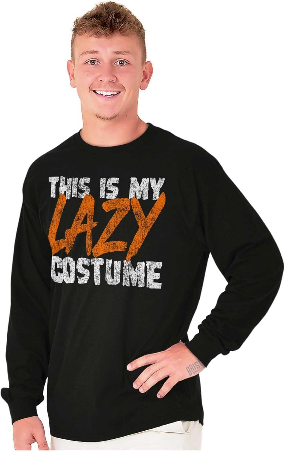 imageBrisco Brands This is My Lazy Halloween Costume Long Sleeve Tshirt Men WomenBlack