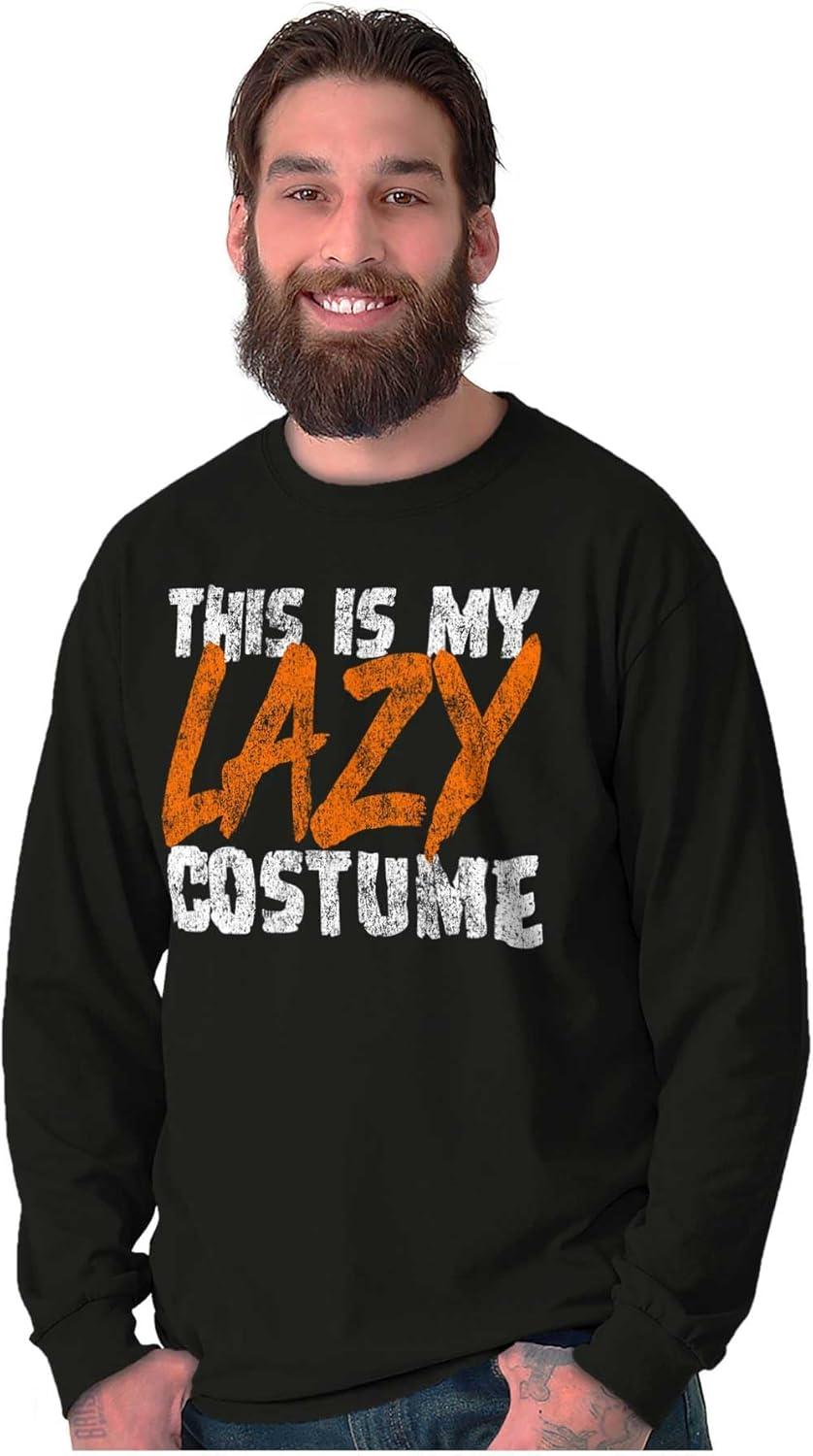 imageBrisco Brands This is My Lazy Halloween Costume Long Sleeve Tshirt Men WomenBlack