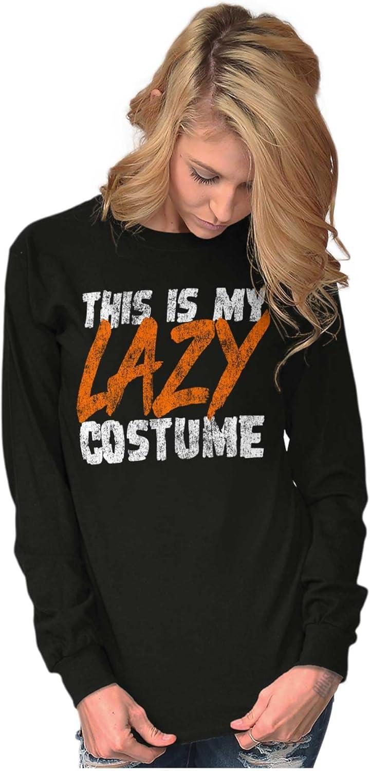 imageBrisco Brands This is My Lazy Halloween Costume Long Sleeve Tshirt Men WomenBlack