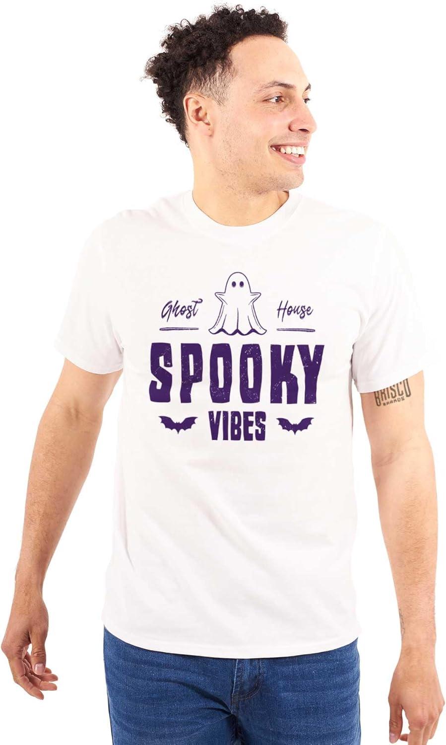 imageCool Halloween Ghost Spooky Vibes Graphic T Shirt Men or WomenWhite