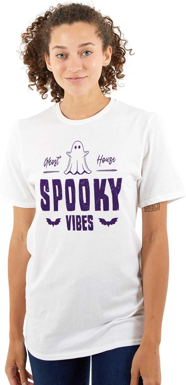 imageCool Halloween Ghost Spooky Vibes Graphic T Shirt Men or WomenWhite