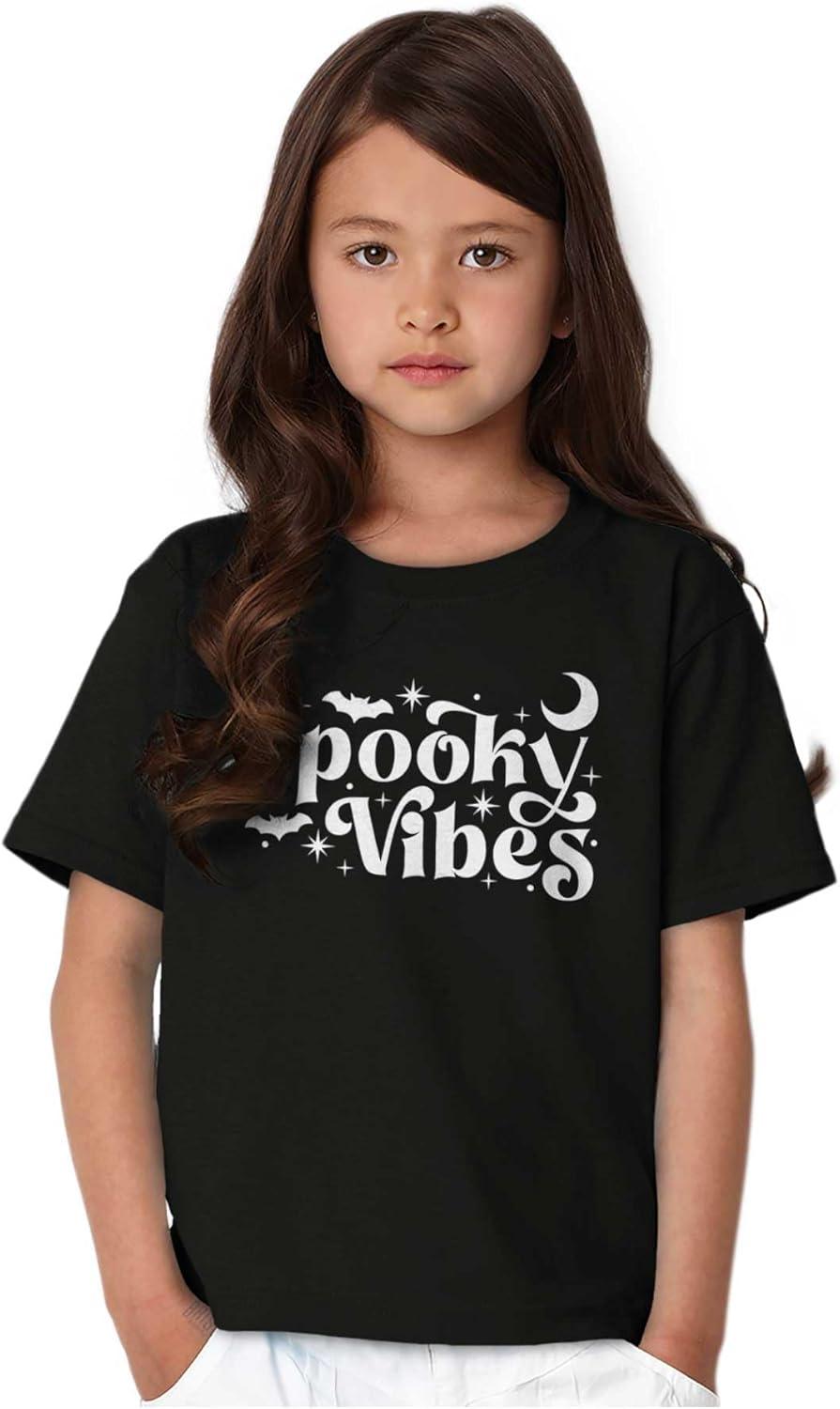 imageCute Halloween Witchy Spooky Vibes Crewneck T Shirts Boy GirlBlack