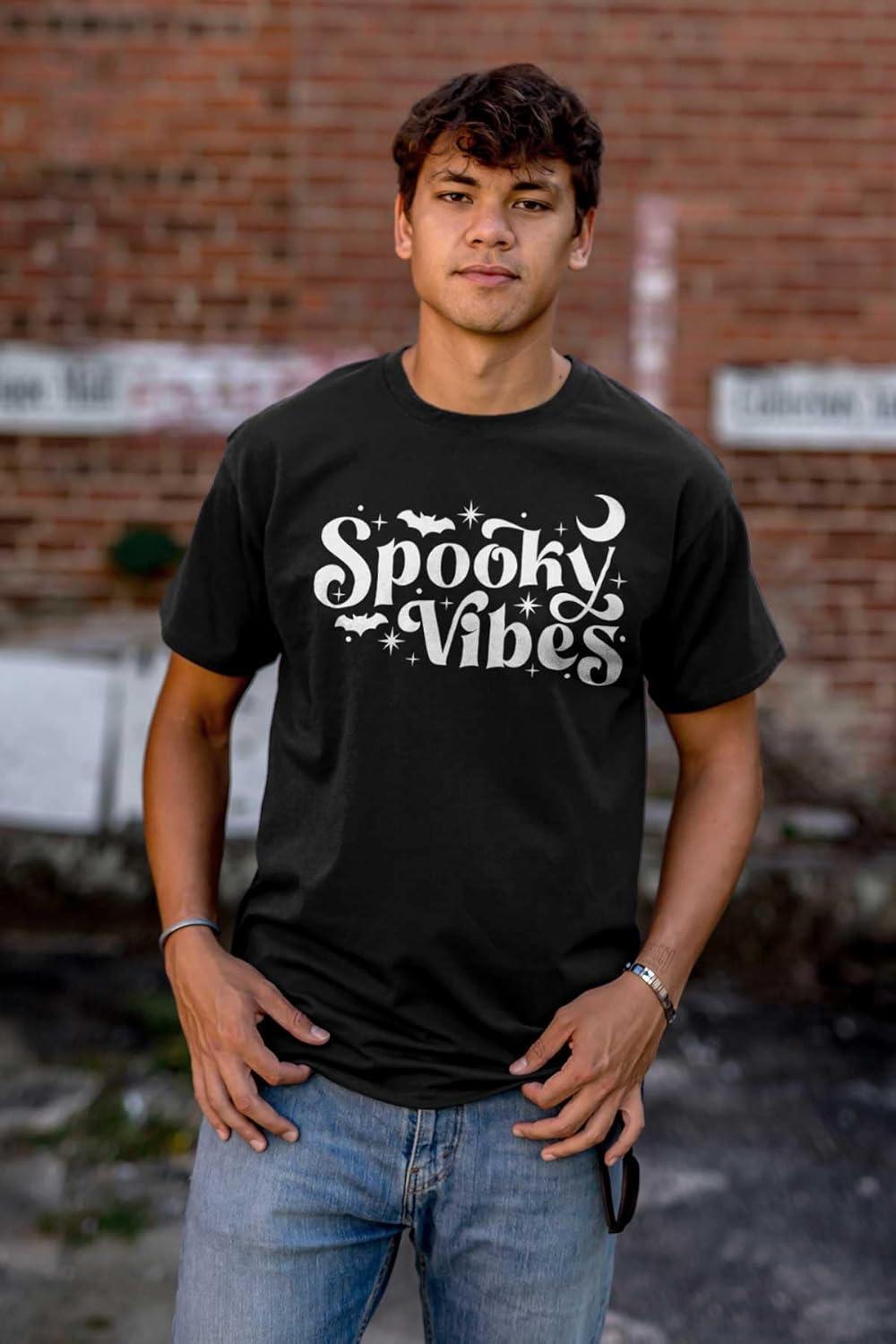 imageCute Halloween Witchy Spooky Vibes Graphic T Shirt Men or WomenBlack