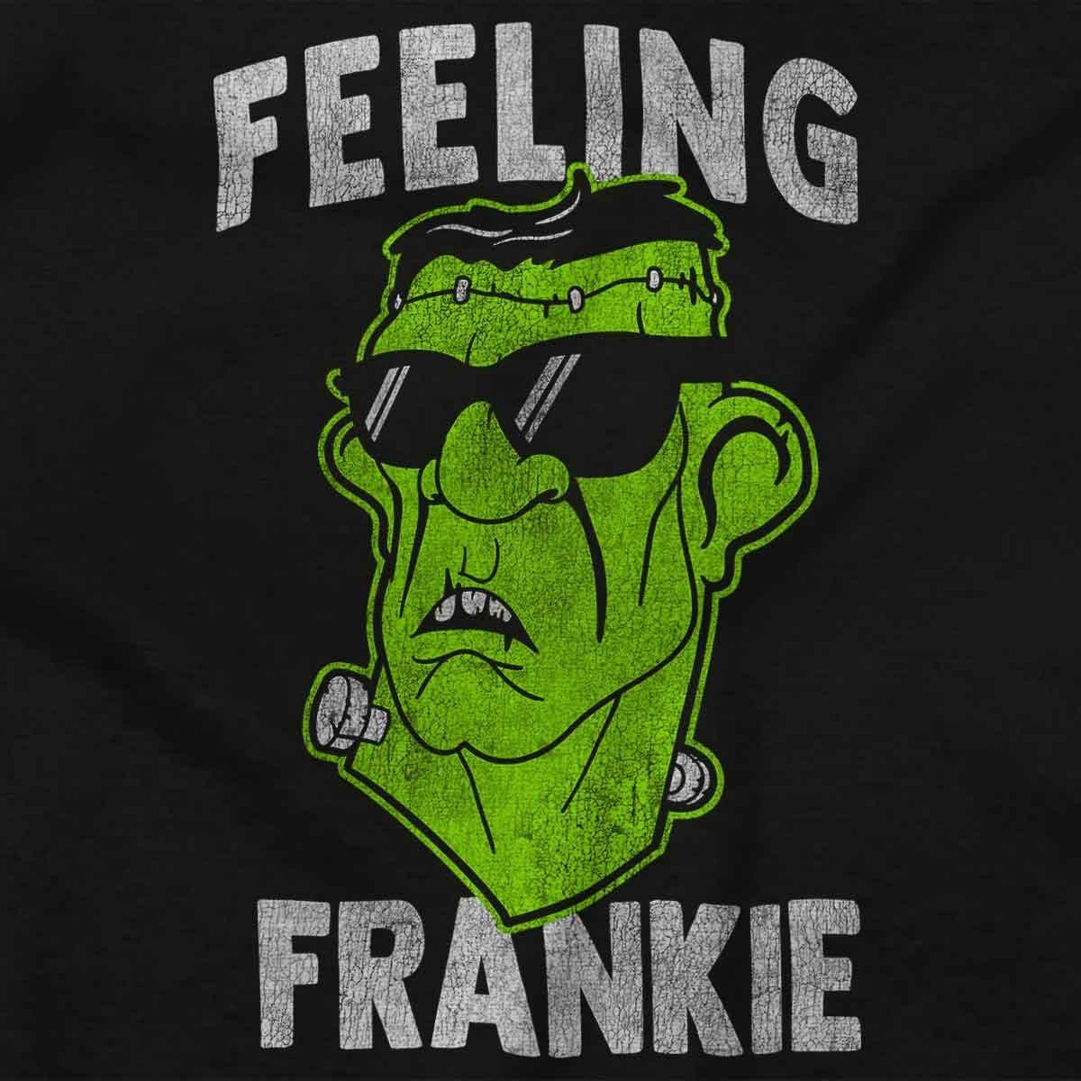 imageFunny Halloween Feeling Frankie Long Sleeve Tshirt Men WomenBlack