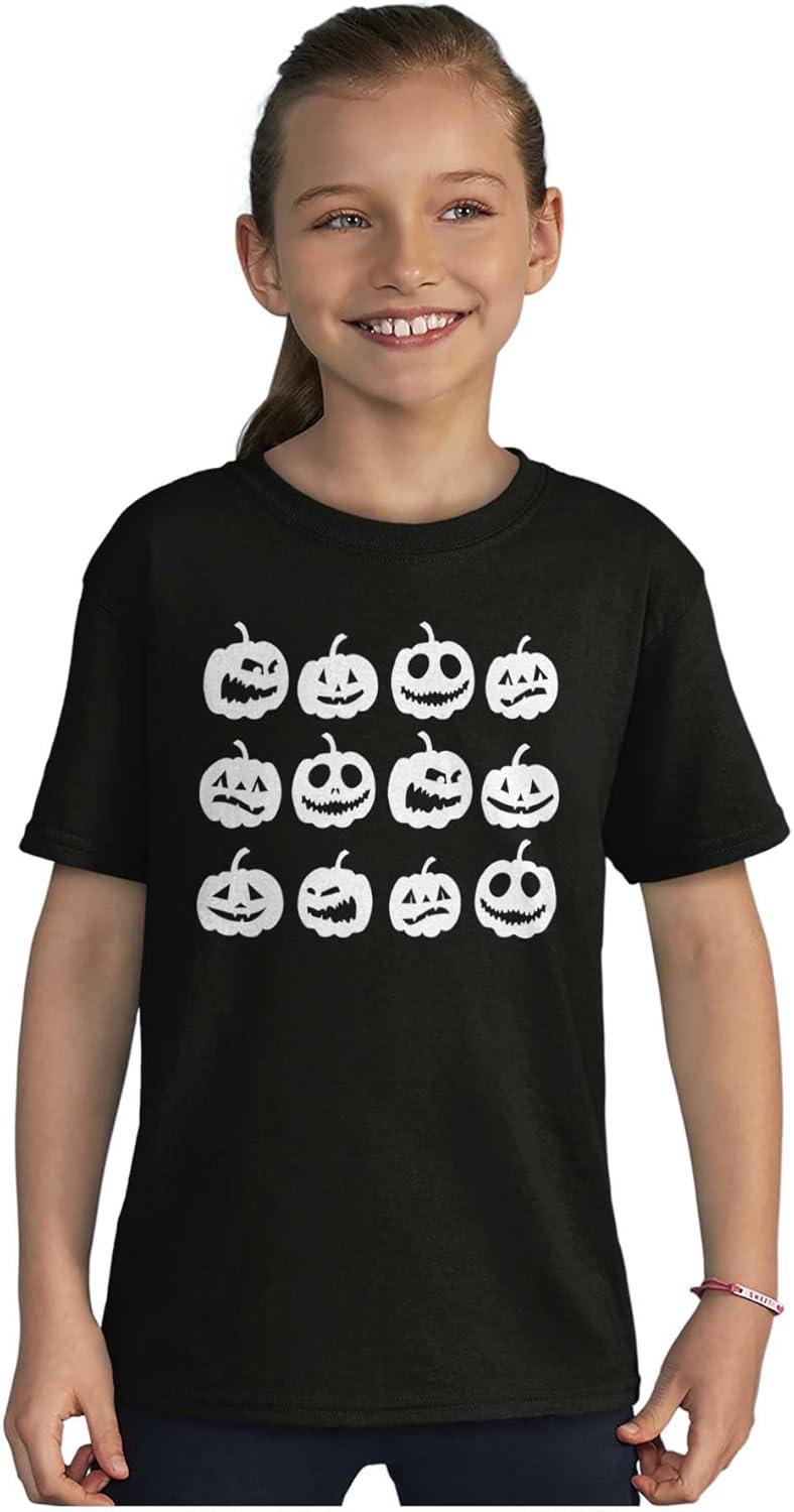 imageFunny Halloween Jack O Lanterns Crewneck T Shirts Boy GirlBlack