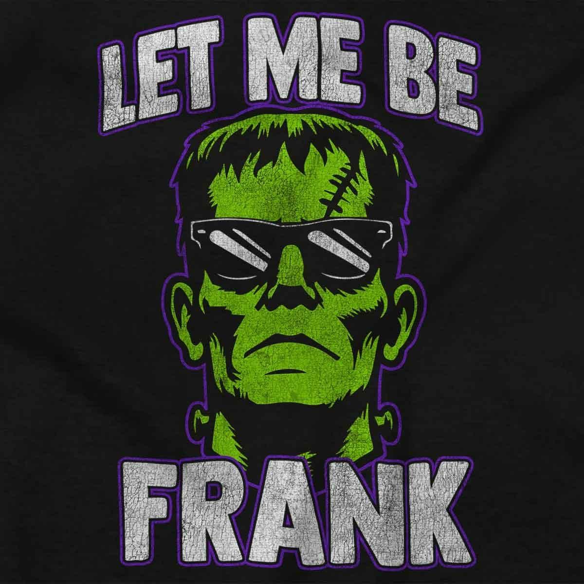 imageFunny Halloween Let Me Be Frank Crewneck T Shirts Boy GirlBlack