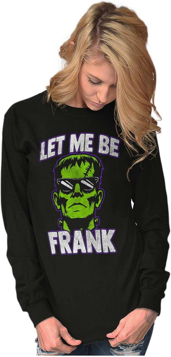 imageFunny Halloween Let Me Be Frank Long Sleeve Tshirt Men WomenBlack