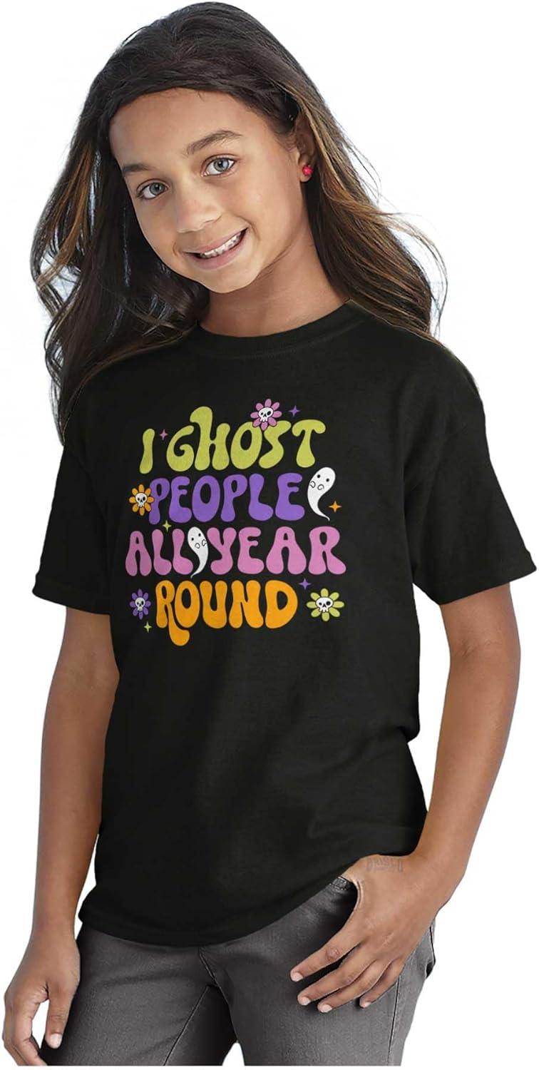 imageFunny I Ghost People All Year Round Girls Kids T Shirt TeesBlack