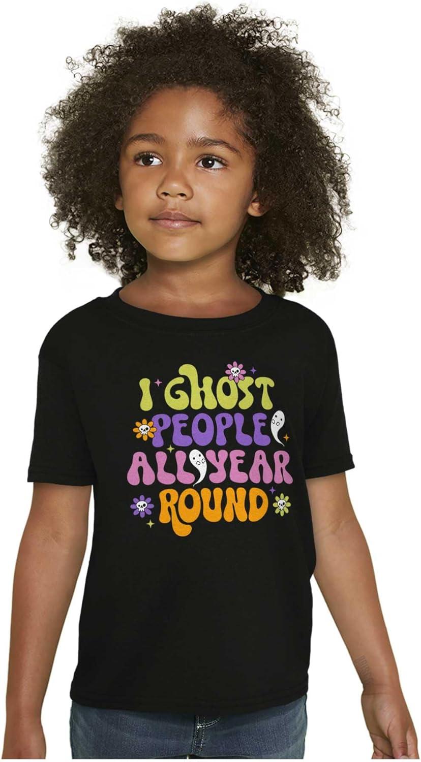 imageFunny I Ghost People All Year Round Girls Kids T Shirt TeesBlack