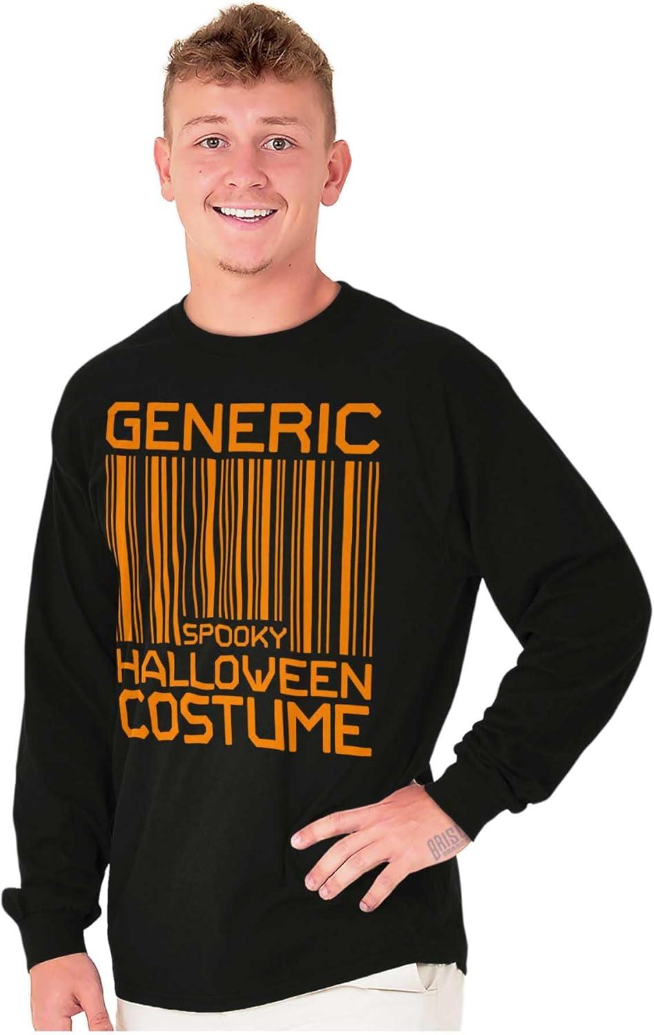 imageGeneric Halloween Costume Barcode Long Sleeve Tshirt Men WomenBlack