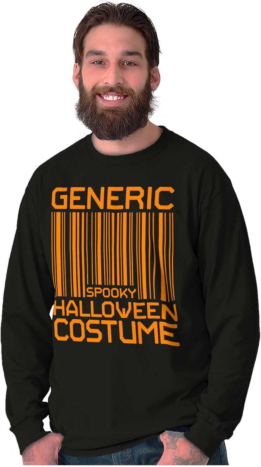 imageGeneric Halloween Costume Barcode Long Sleeve Tshirt Men WomenBlack