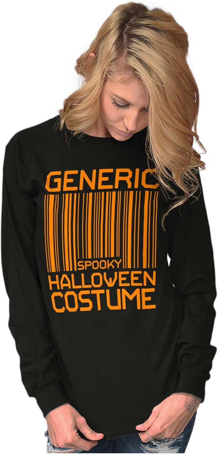 imageGeneric Halloween Costume Barcode Long Sleeve Tshirt Men WomenBlack