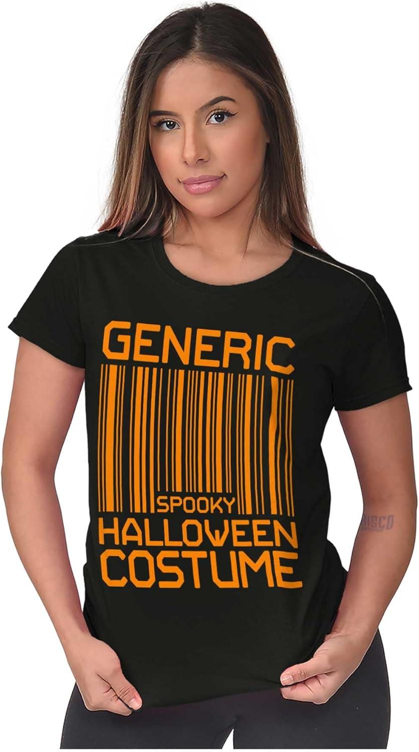 imageGeneric Halloween Costume Barcode Womens Slim Fit Graphic TeeBlack