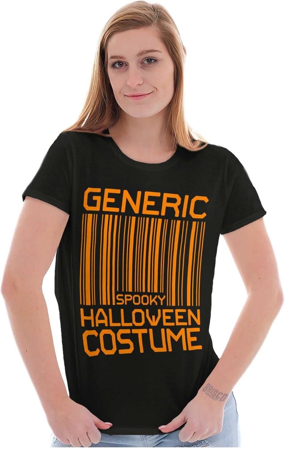 imageGeneric Halloween Costume Barcode Womens Slim Fit Graphic TeeBlack