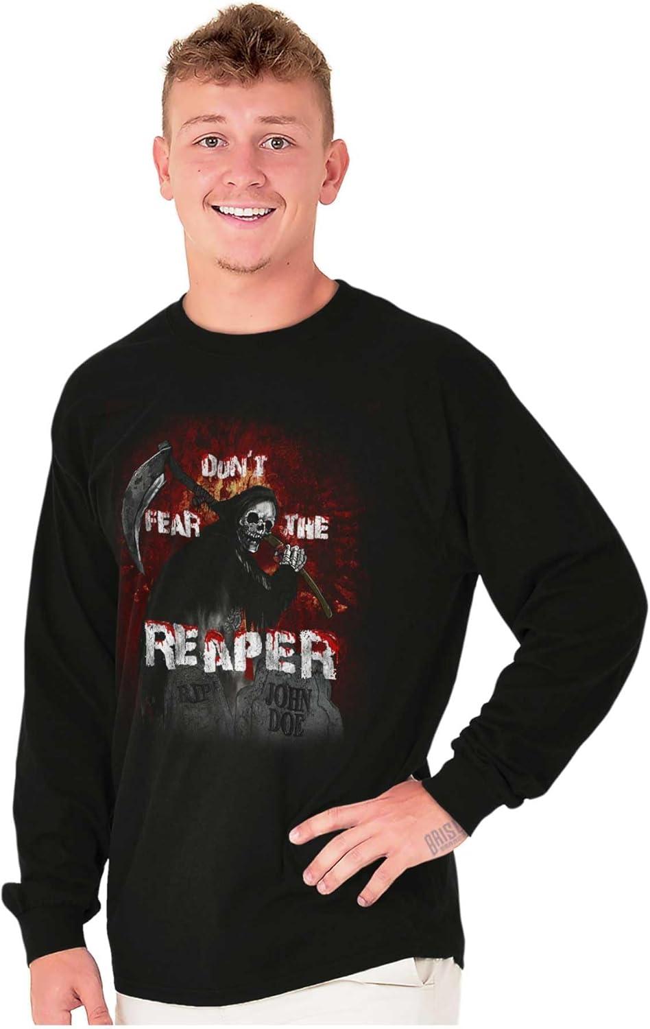 imageHalloween Dont Fear The Reaper Long Sleeve Tshirt Men WomenBlack