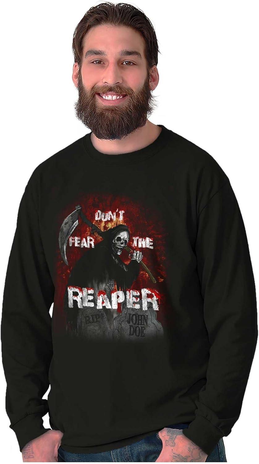 imageHalloween Dont Fear The Reaper Long Sleeve Tshirt Men WomenBlack