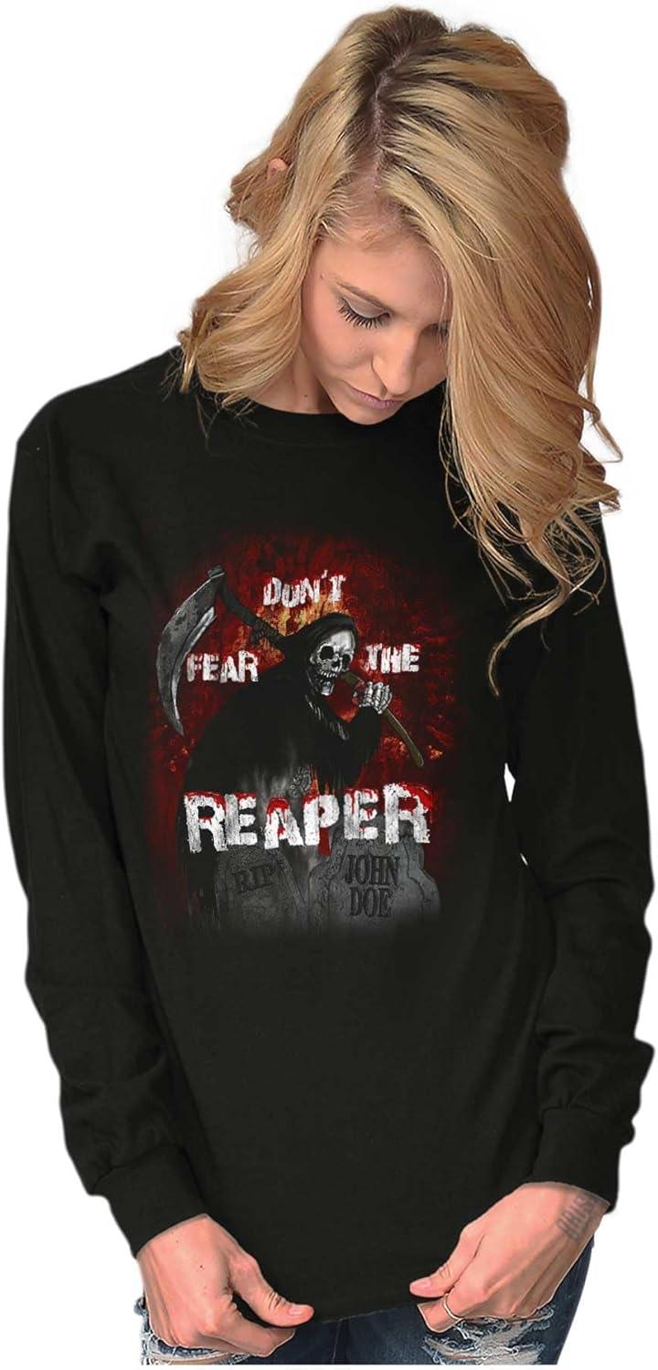 imageHalloween Dont Fear The Reaper Long Sleeve Tshirt Men WomenBlack