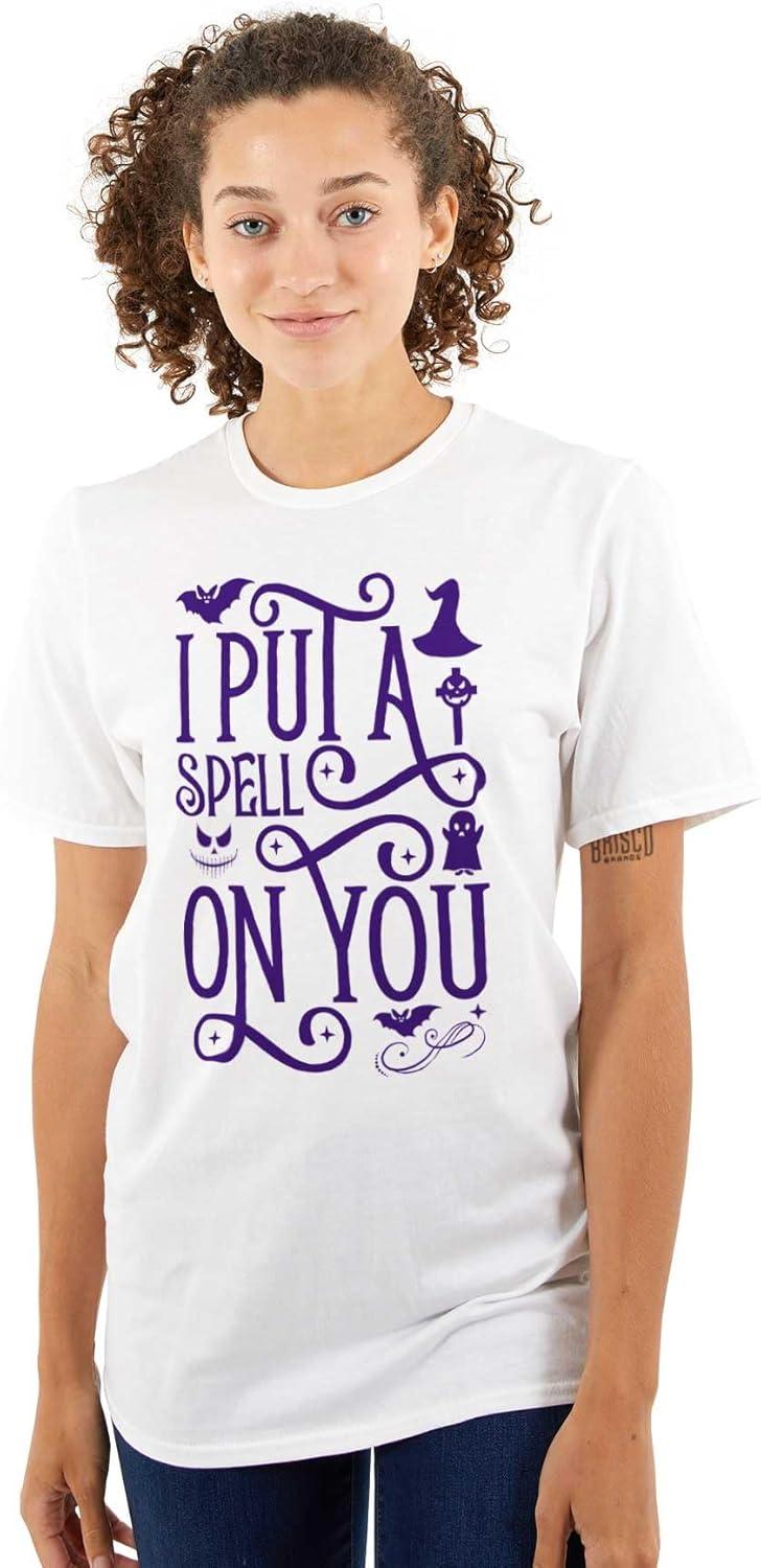 imageHalloween I Put A Spell On You Witch Womens Graphic T Shirt TeesWhite