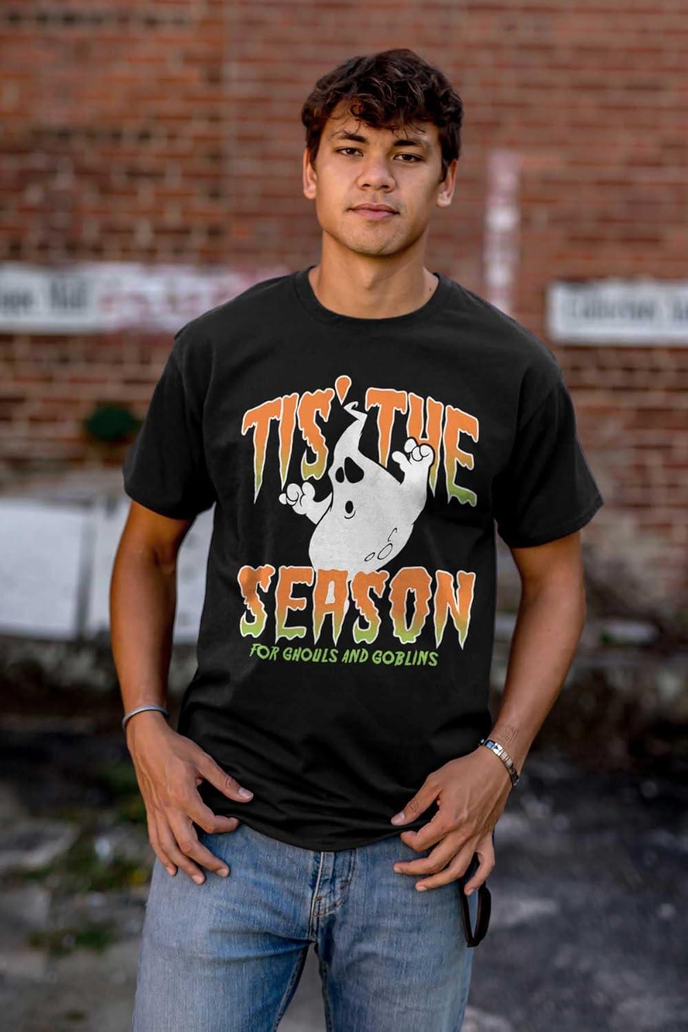 imageHalloween Season of Ghouls Goblins Graphic T Shirt Men or WomenBlack