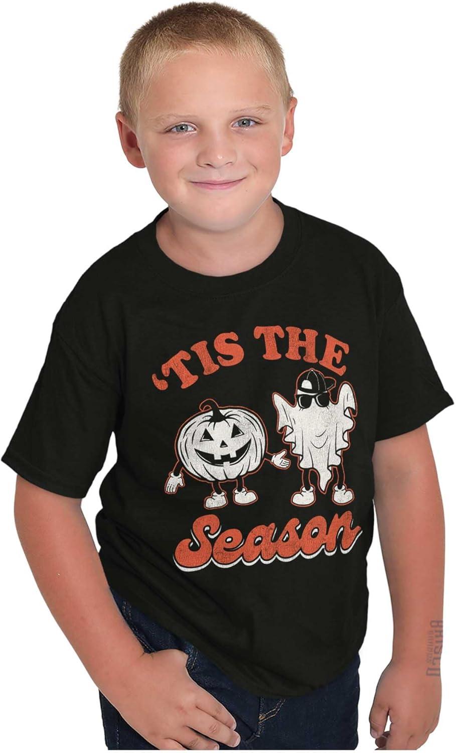 imageHalloween Tis The Spooky Season Crewneck T Shirts Boy GirlBlack
