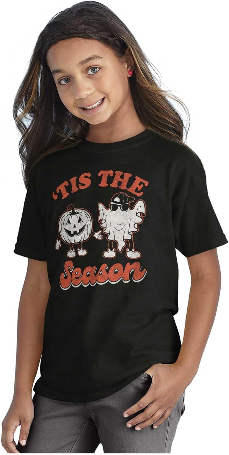 imageHalloween Tis The Spooky Season Crewneck T Shirts Boy GirlBlack