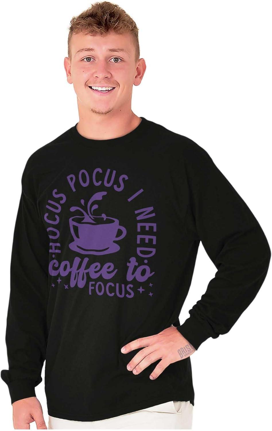 imageHocus Pocus I Need Coffee to Focus Long Sleeve Tshirt Men WomenBlack
