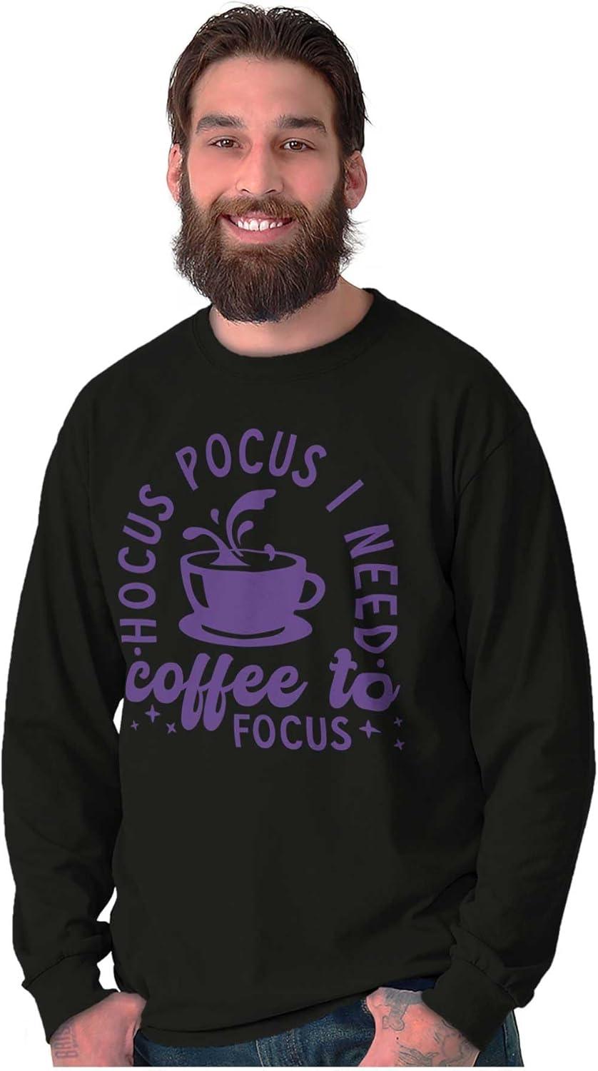imageHocus Pocus I Need Coffee to Focus Long Sleeve Tshirt Men WomenBlack