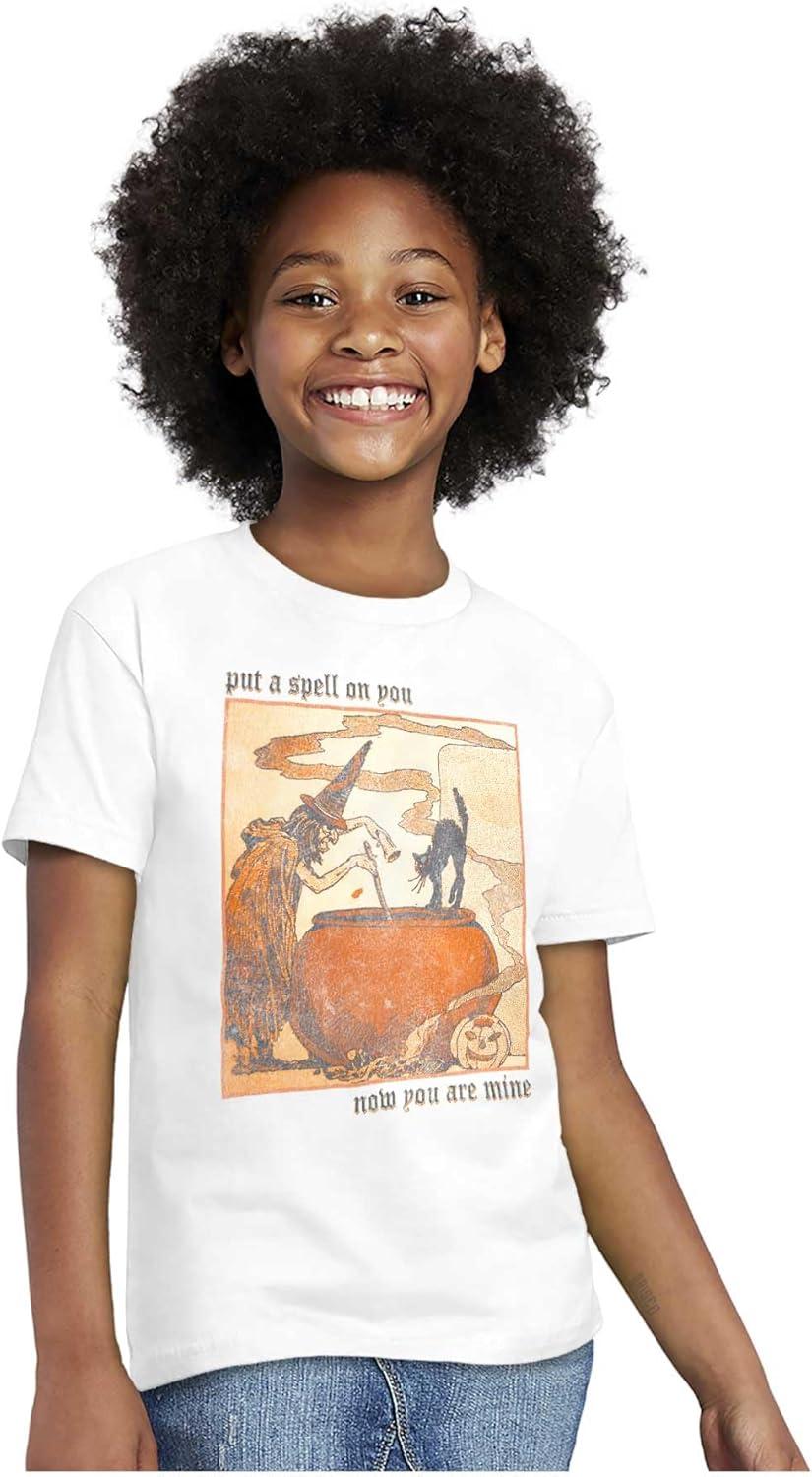 imageVintage Halloween Witches Brew Crewneck T Shirts Boy GirlWhite