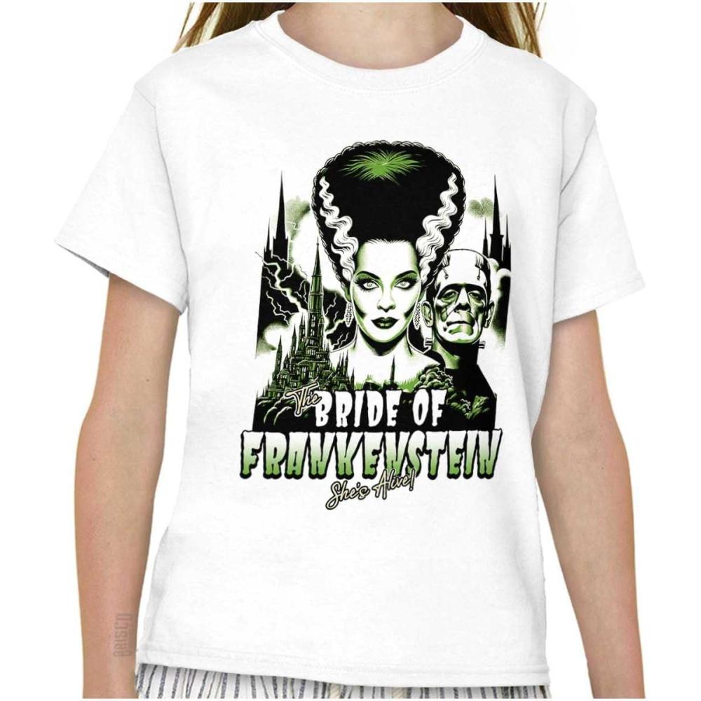 imageBride of Frankenstein Movie Poster Girls Kids T Shirt TeesWhite