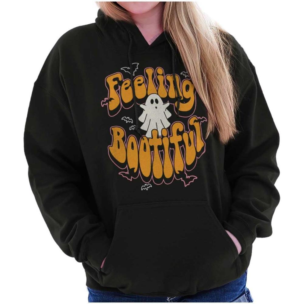 imageBrisco Brands Cute Halloween Ghost Feeling Bootiful Hoodie Sweatshirt WomenBlack