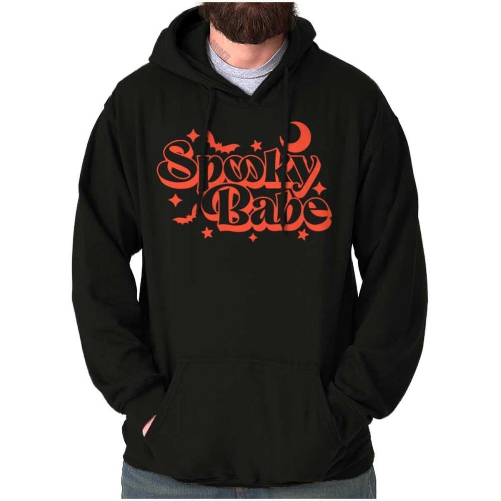 imageBrisco Brands Cute Halloween Witchy Spooky Babe Hoodie Sweatshirt Women MenBlack