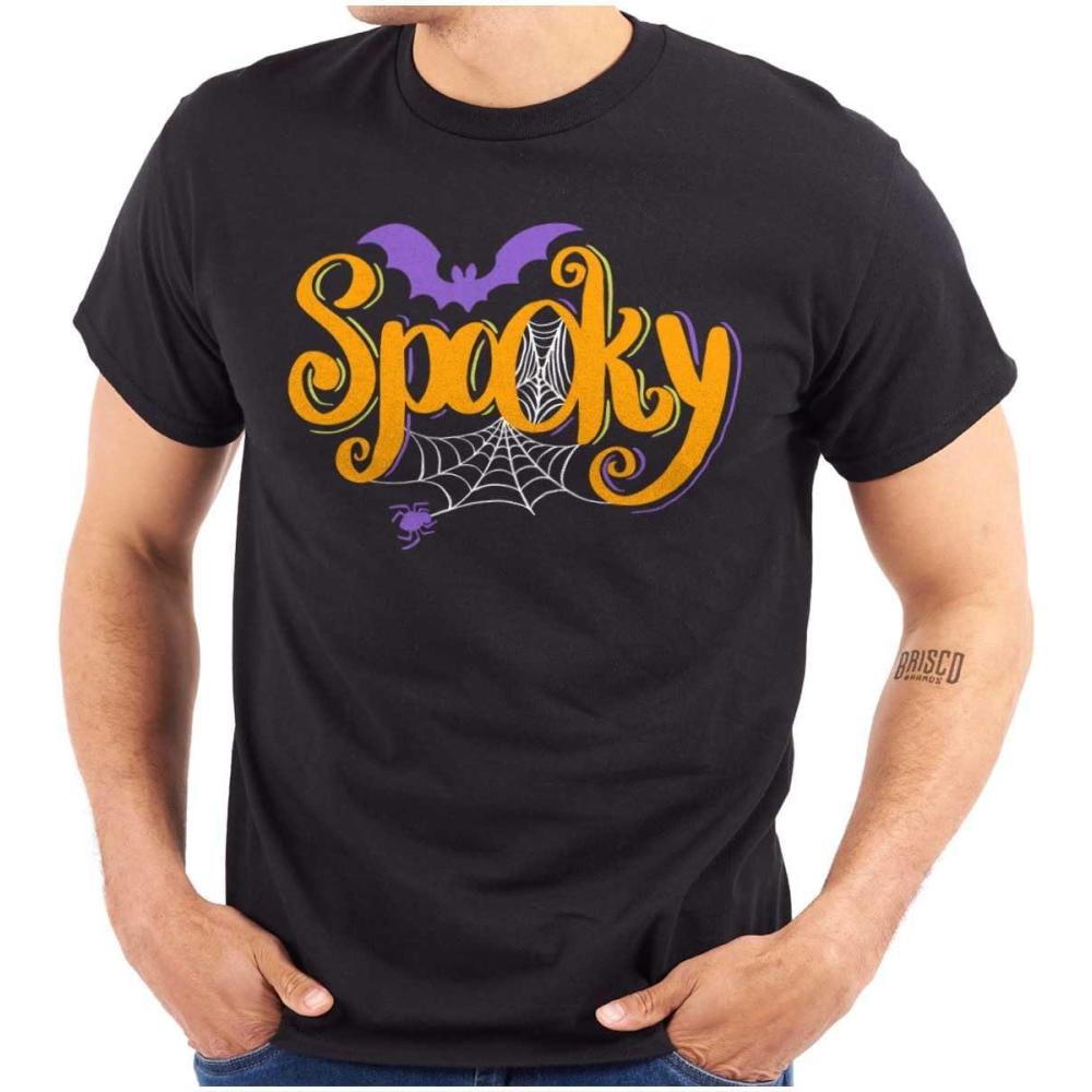 imageBrisco Brands Cute Spooky Halloween Spider Web Graphic T Shirt Men or WomenBlack