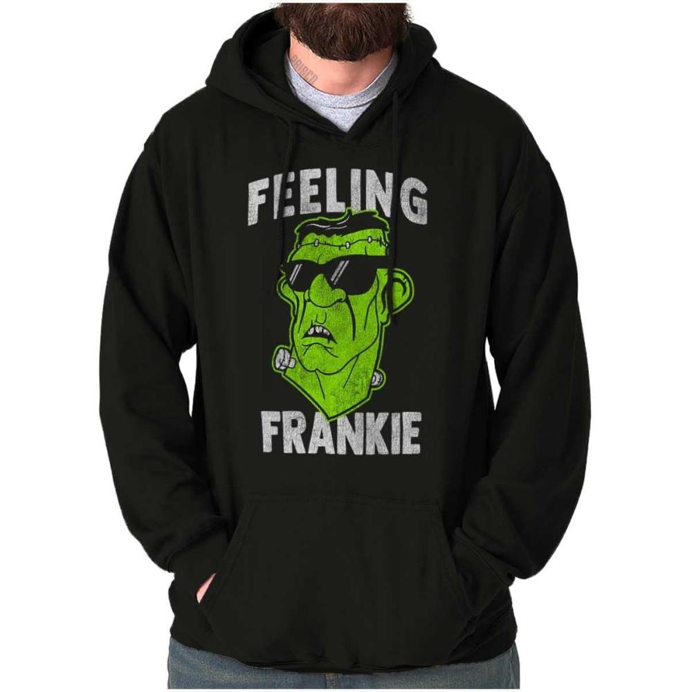imageBrisco Brands Funny Halloween Feeling Frankie Hoodie Sweatshirt Women MenBlack