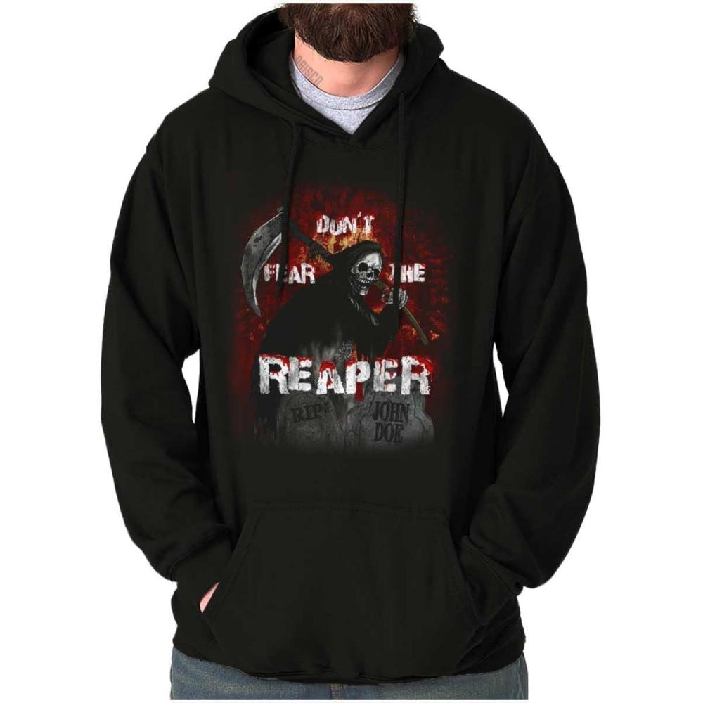 imageBrisco Brands Halloween Dont Fear The Reaper Hoodie Sweatshirt Women MenBlack