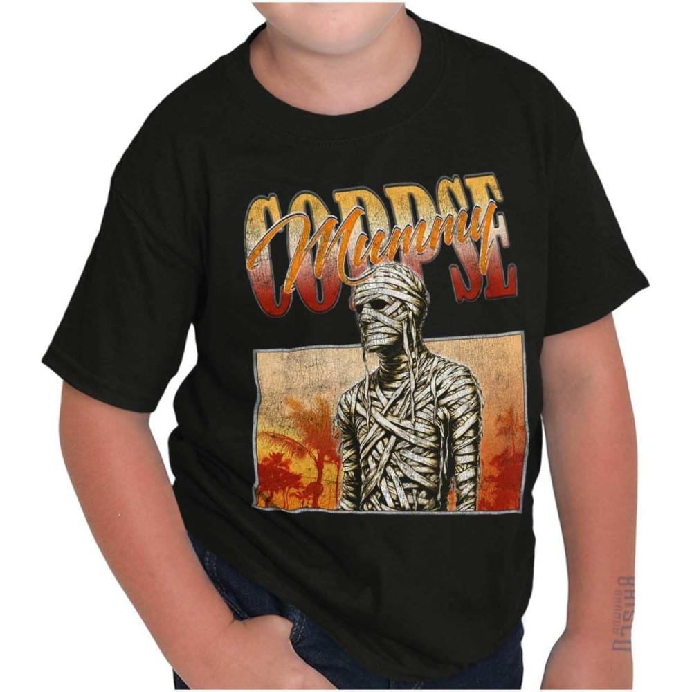 imageBrisco Brands Halloween Monster Corpse Mummy Crewneck T Shirts Boy GirlBlack