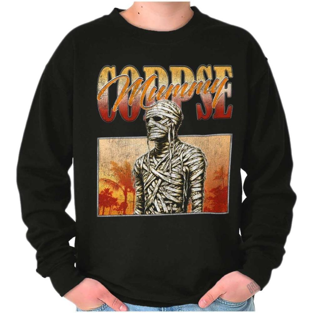 imageBrisco Brands Halloween Monster Corpse Mummy Sweatshirt for Men or WomenBlack