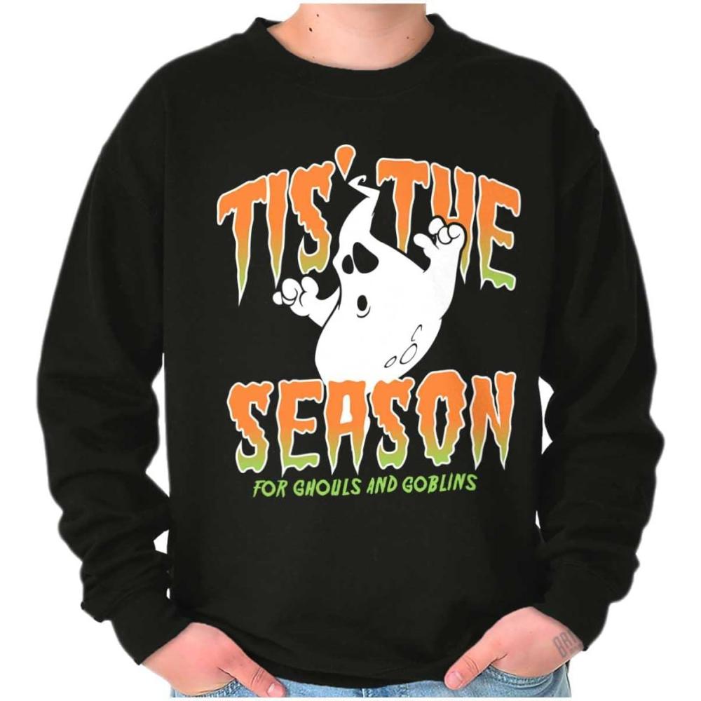 imageBrisco Brands Halloween Season of Ghouls Goblins Sweatshirt for Men or WomenBlack