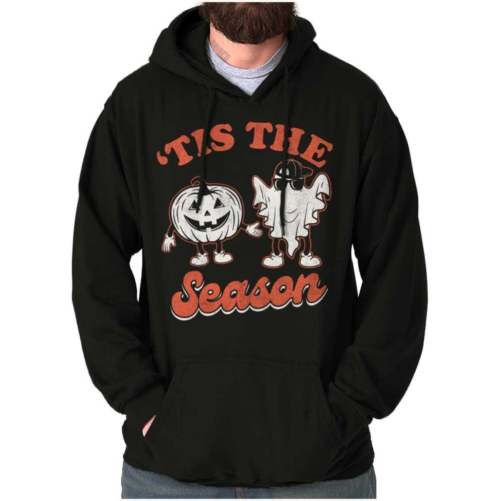 imageBrisco Brands Halloween Tis The Spooky Season Hoodie Sweatshirt Women MenBlack