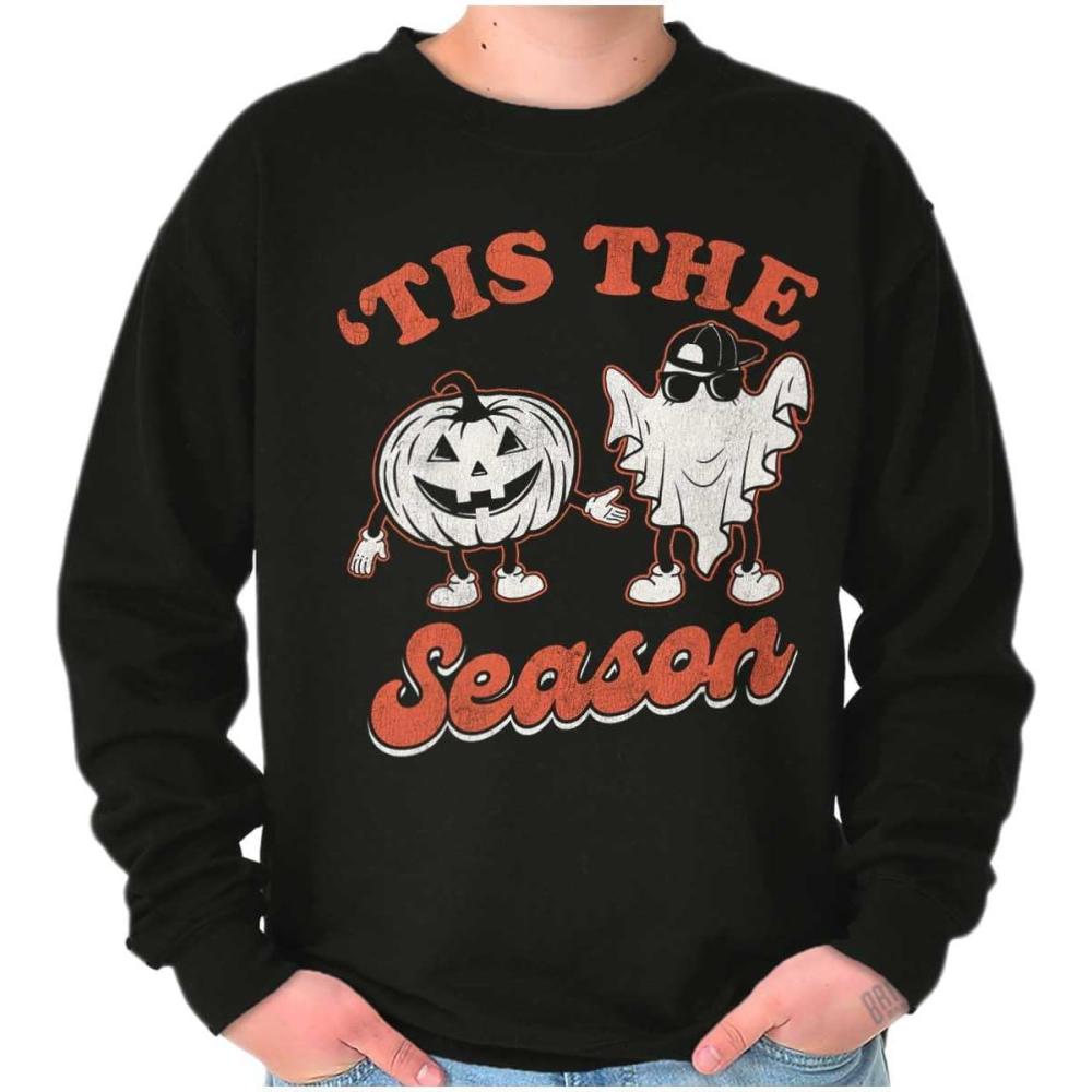 imageBrisco Brands Halloween Tis The Spooky Season Sweatshirt for Men or WomenBlack