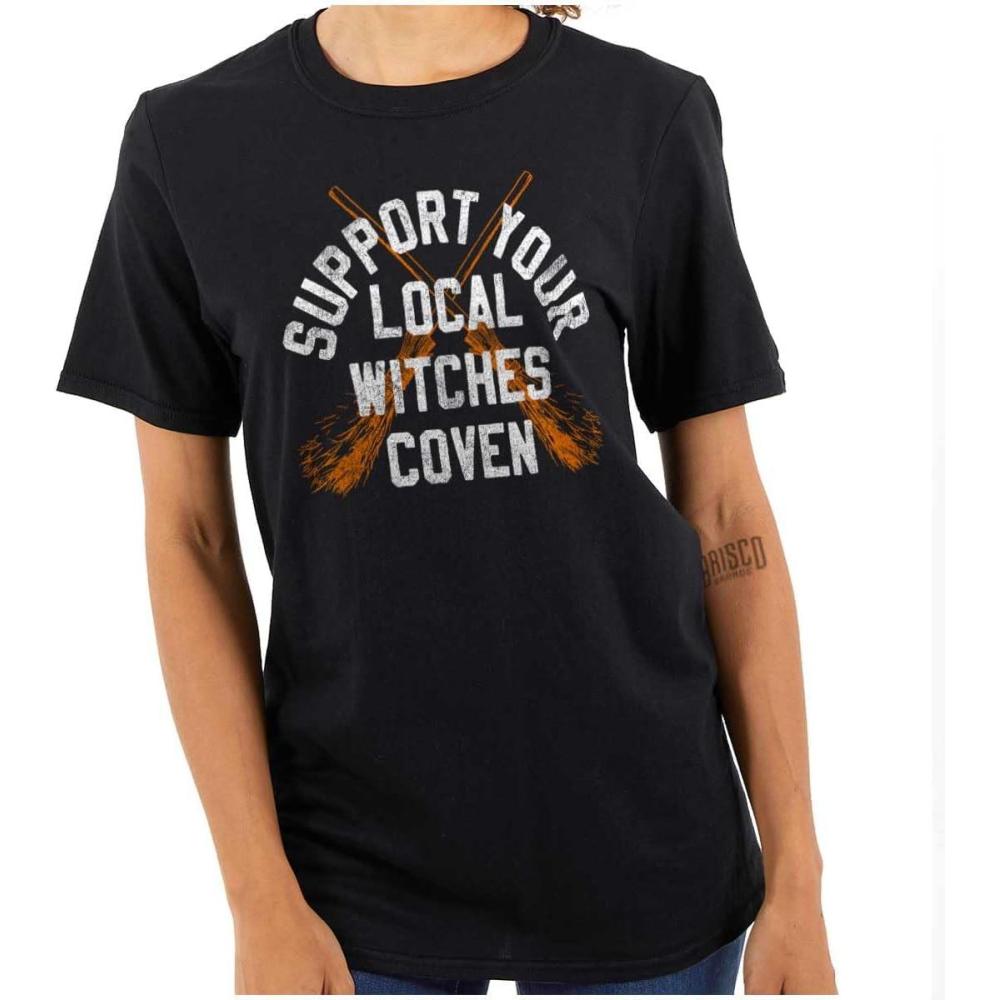 imageBrisco Brands Support Your Local Witches Coven Womens Graphic T Shirt TeesBlack