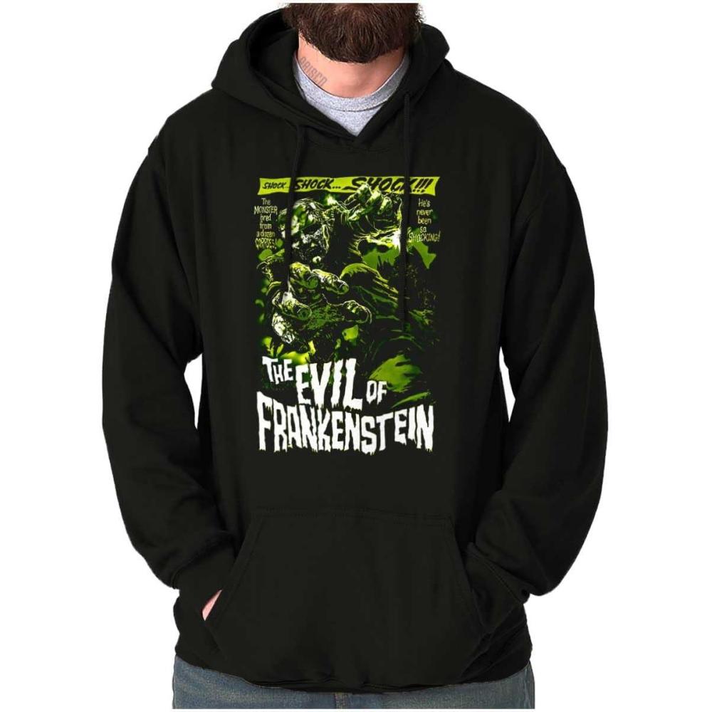 imageBrisco Brands The Evil of Frankenstein Movie Poster Hoodie Sweatshirt Women MenBlack