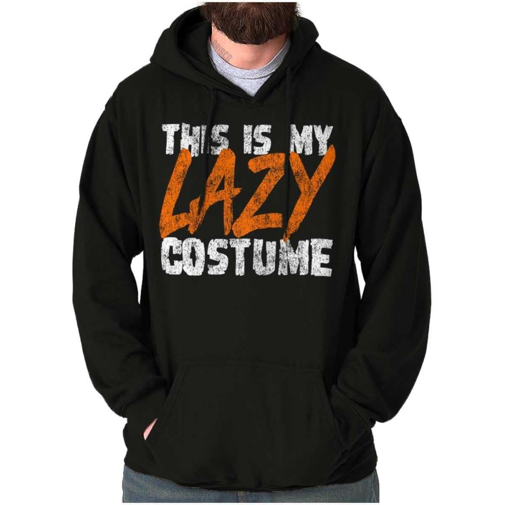 imageBrisco Brands This Is My Lazy Halloween Costume Hoodie Sweatshirt Women MenBlack