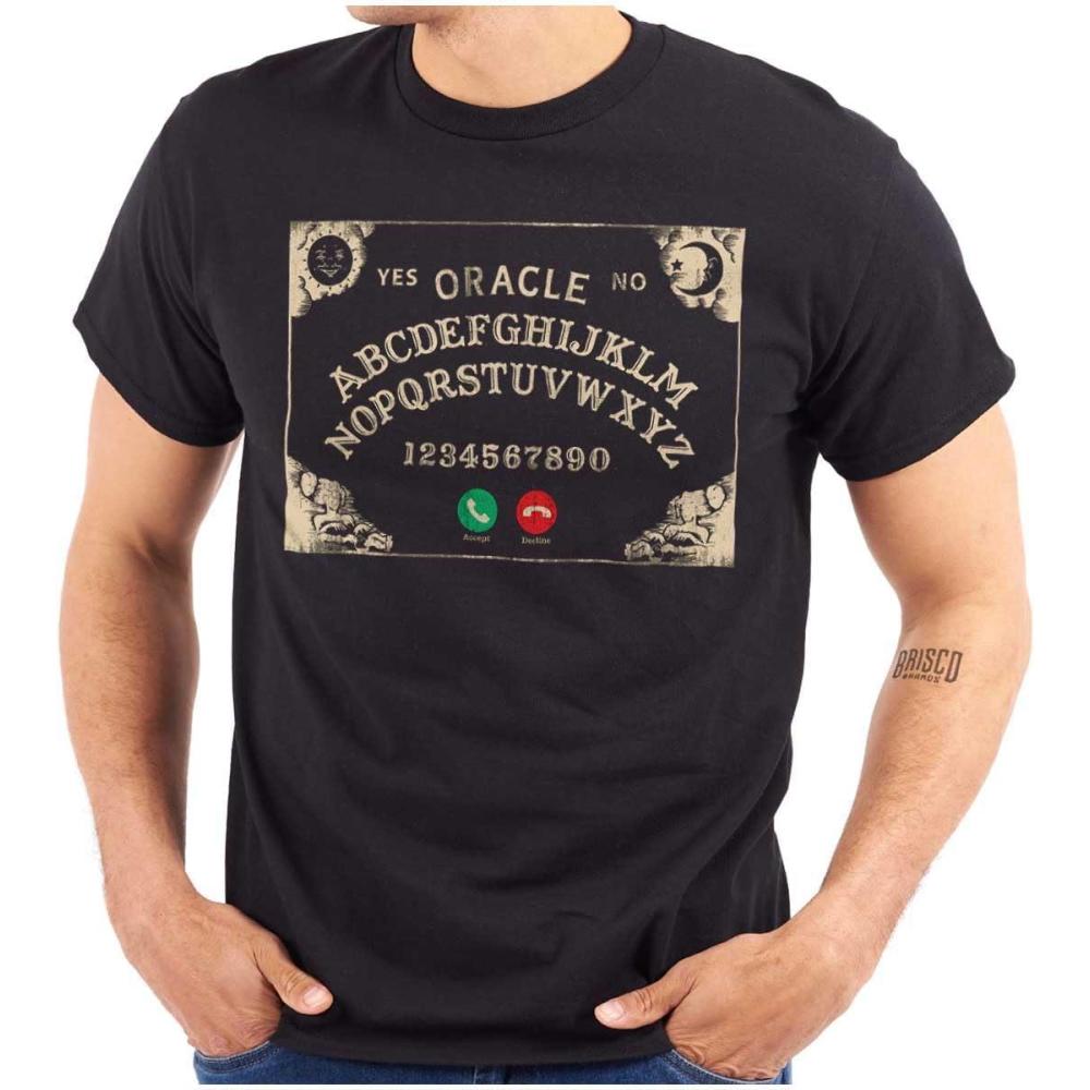 imageFunny Halloween Calling Evil Spirits Graphic T Shirt Men or WomenBlack