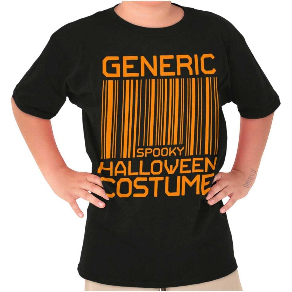 imageGeneric Halloween Costume Barcode Crewneck T Shirts Boy GirlBlack