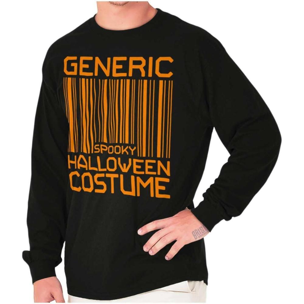 imageGeneric Halloween Costume Barcode Long Sleeve Tshirt Men WomenBlack