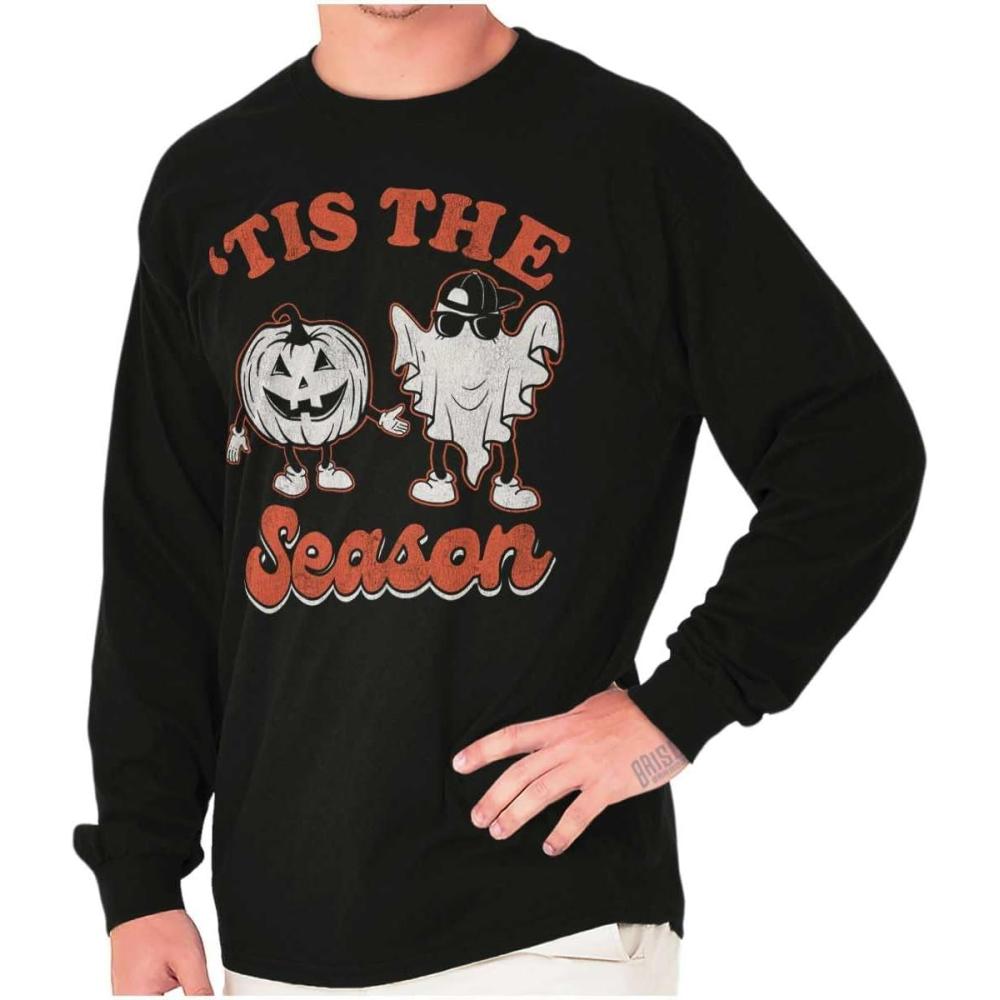 imageHalloween Tis The Spooky Season Long Sleeve Tshirt Men WomenBlack