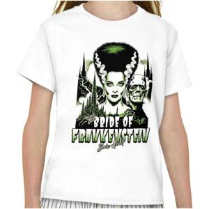 Bride of Frankenstein Movie Poster Girls Kids T Shirt Tees(White)