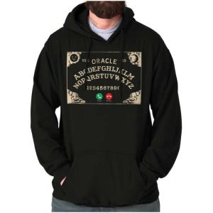 Brisco Brands Funny Halloween Calling Evil Spirits Hoodie Sweatshirt Women Men(Black)