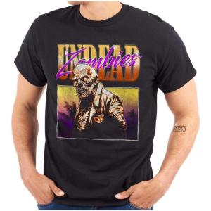Brisco Brands Halloween Horror Undead Zombie Graphic T Shirt Men or Women(Black)